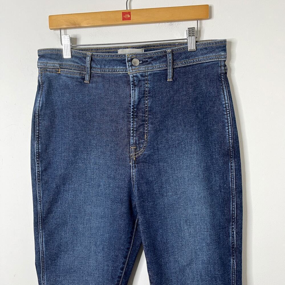 Everlane Women's Jeans 33 The Way High Skinny Med Wash Cropped Cut Off High Rise - Picture 4 of 10